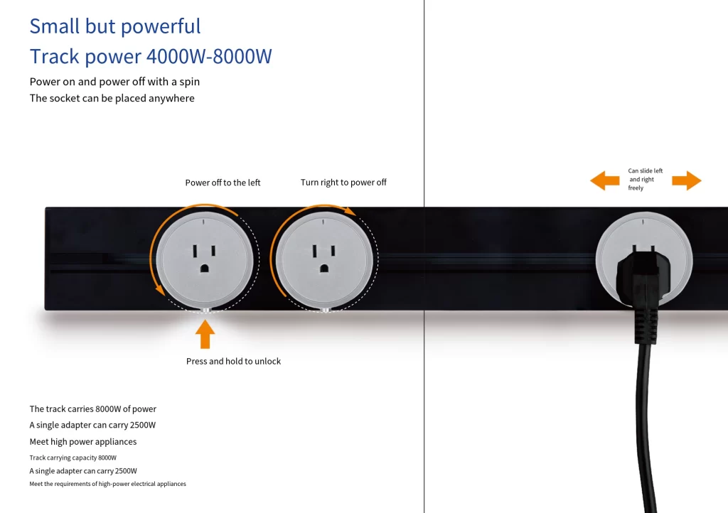 8000 watt track socket-wowsocket